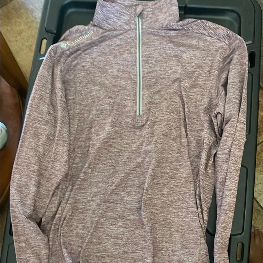 Columbia Maroon Quarter Zip Sweater